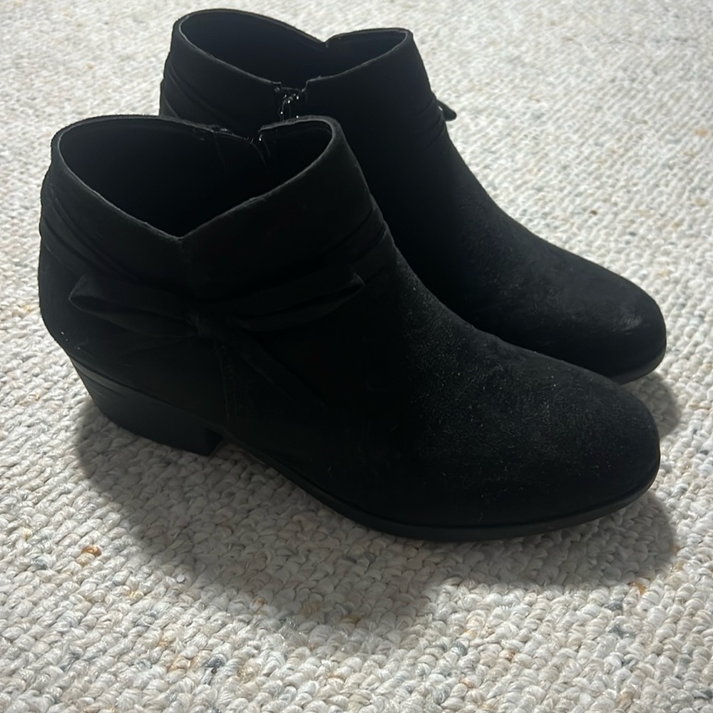 Girls black ankle boots